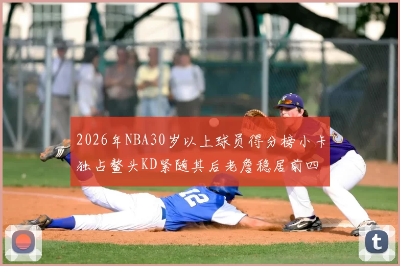 2026年NBA30岁以上球员得分榜小卡独占鳌头KD紧随其后老詹稳居前四