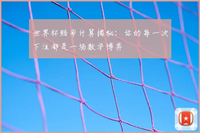 世界杯赔率计算揭秘：你的每一次下注都是一场数学博弈