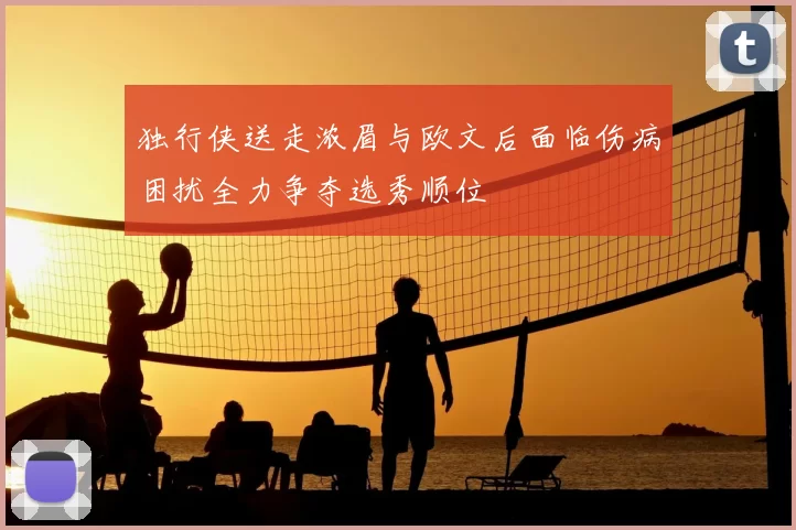 独行侠送走浓眉与欧文后面临伤病困扰全力争夺选秀顺位